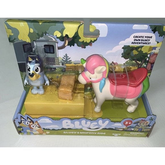 Bluey Bluey’s Unipony Ride Playset Toy Figures Accessories Set Moose Toys - Picture 2 of 3